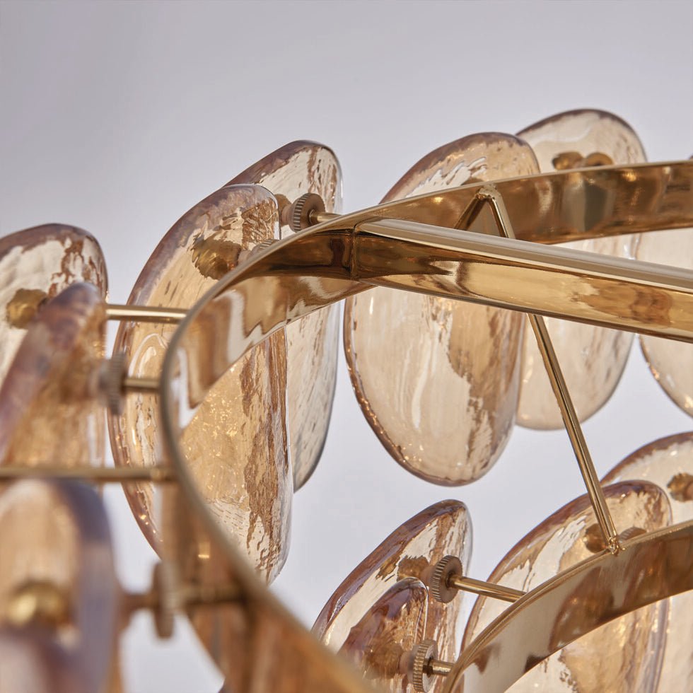 Aurora Chandelier Luxueux en Verre et Laiton - Neutralighting