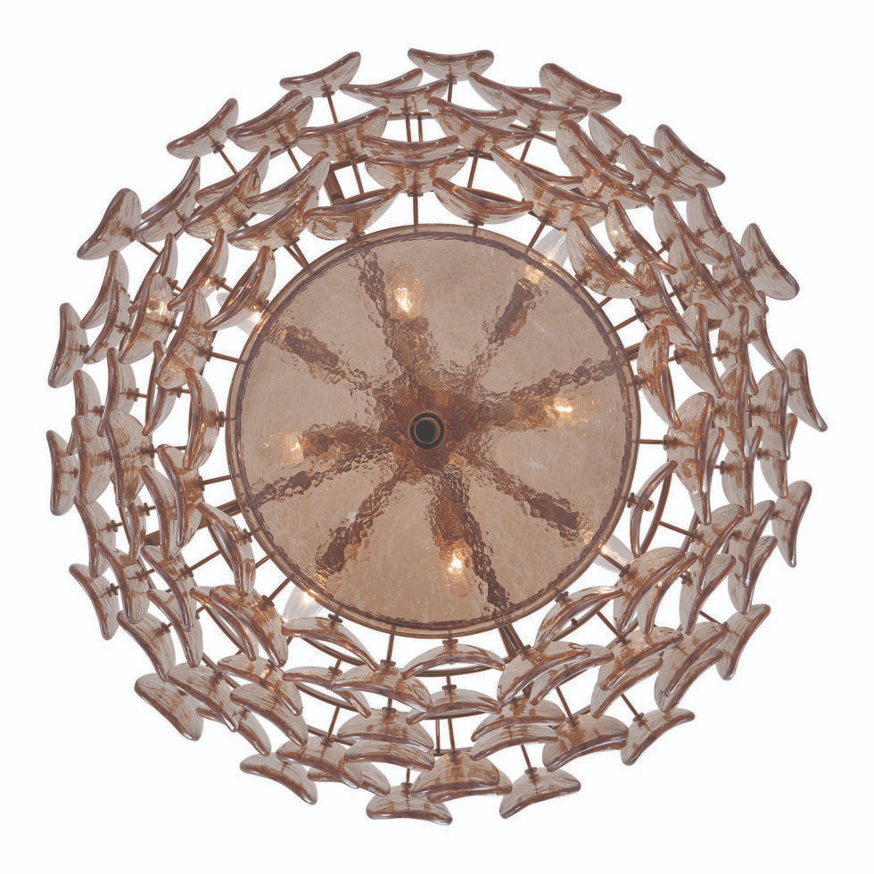 Aurora Chandelier Luxueux en Verre et Laiton - Neutralighting