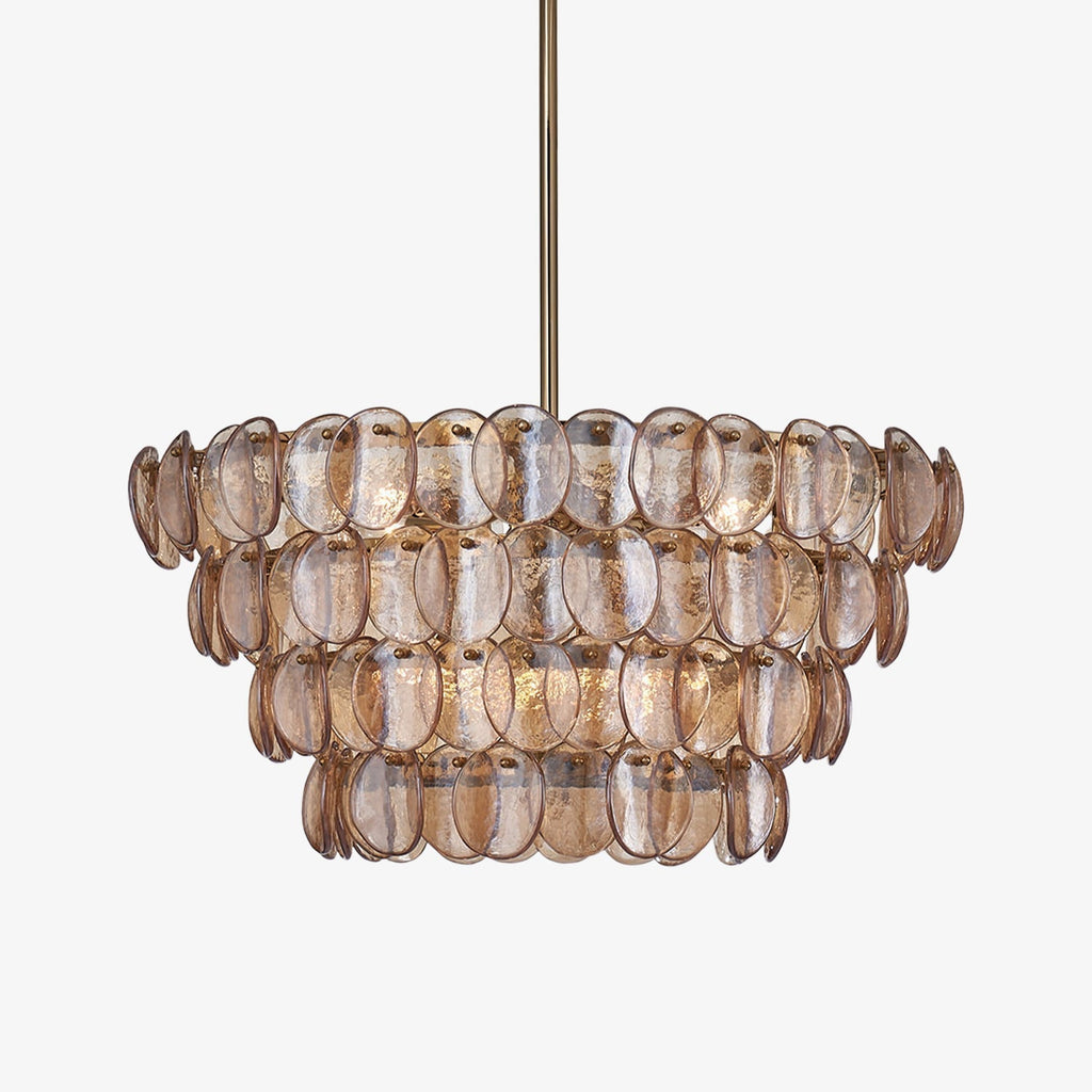 Aurora Chandelier Luxueux en Verre et Laiton - Neutralighting