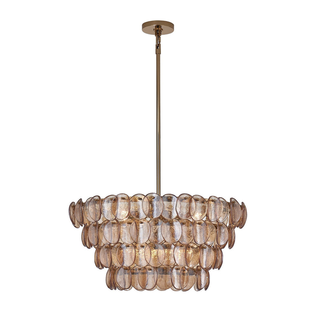 Aurora Chandelier Luxueux en Verre et Laiton - Neutralighting