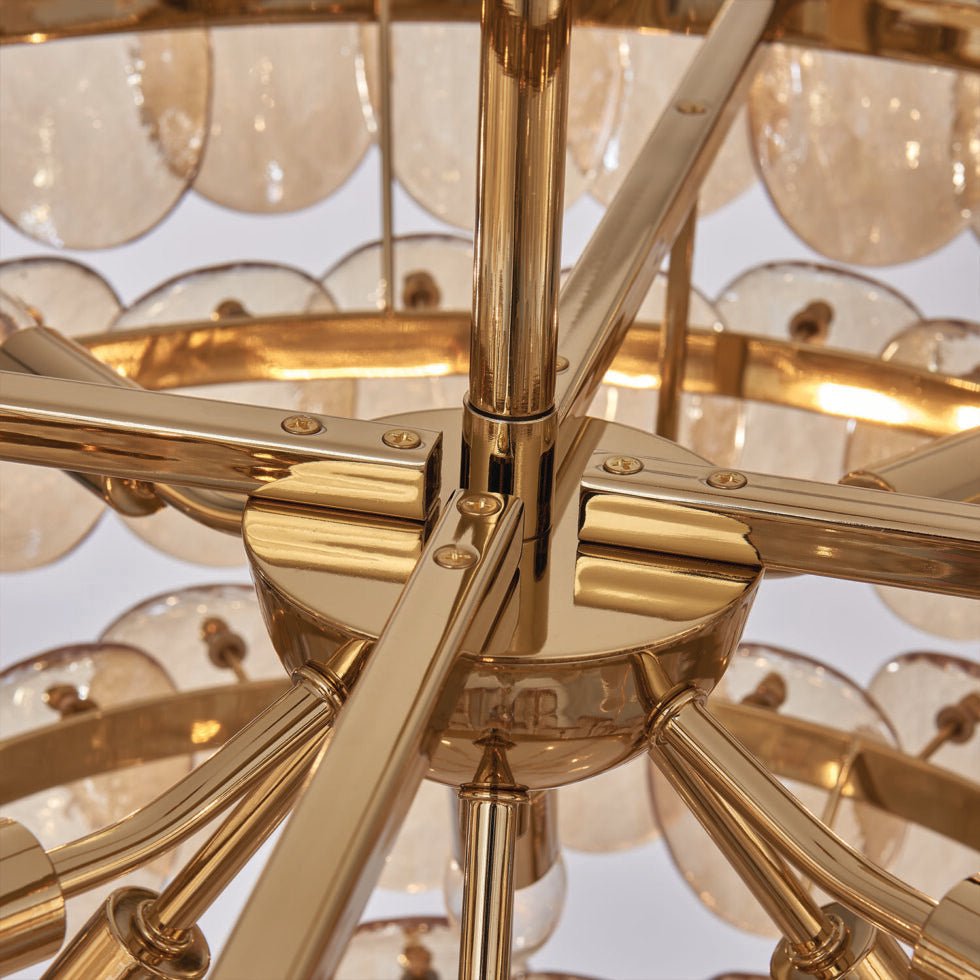 Aurora Chandelier Luxueux en Verre et Laiton - Neutralighting