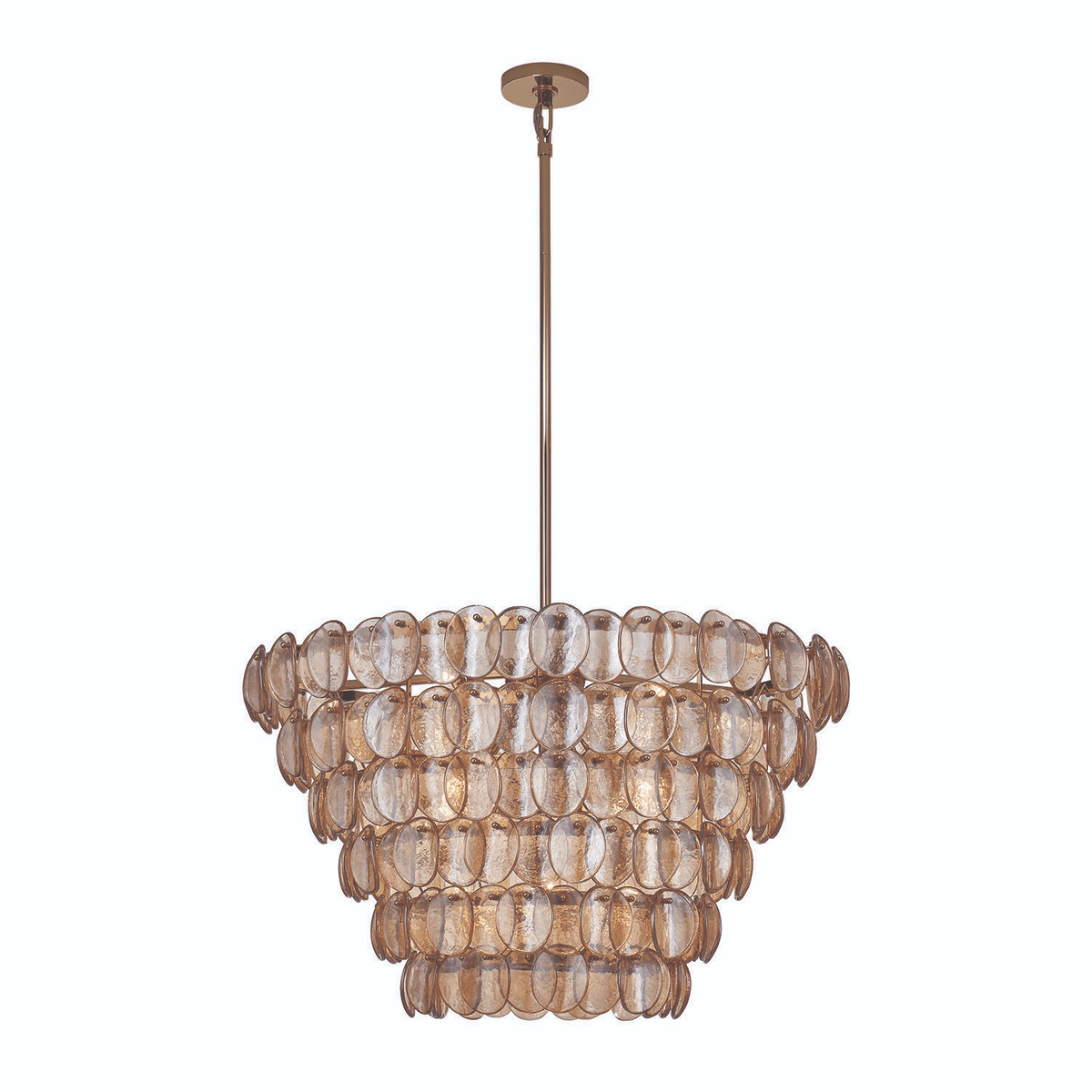 Aurora Chandelier Luxueux en Verre et Laiton - Neutralighting