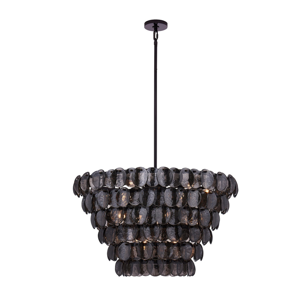 Aurora Chandelier Luxueux en Verre et Laiton - Neutralighting