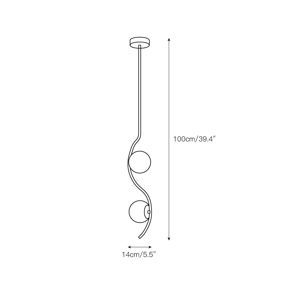 Civenan Suspension Albâtre Courbé Minimaliste Moderne - Neutralighting