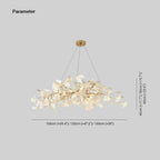 Arux Lustre Ginkgo Art Déco Courbé Vers le Bas - Neutralighting