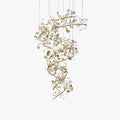 Olivia Lustre Fleur AntGlo Moderne , Métal/Céramique, Or, Escalier - Neutralighting