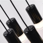 Lustra Chandelier Lignes Noir Structure Métallique LED - Neutralighting