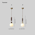 Norn Suspension Verre Perles en Bois - Neutralighting
