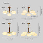 Candy Lustre Kaki en Laiton, Bois et Verre - Neutralighting