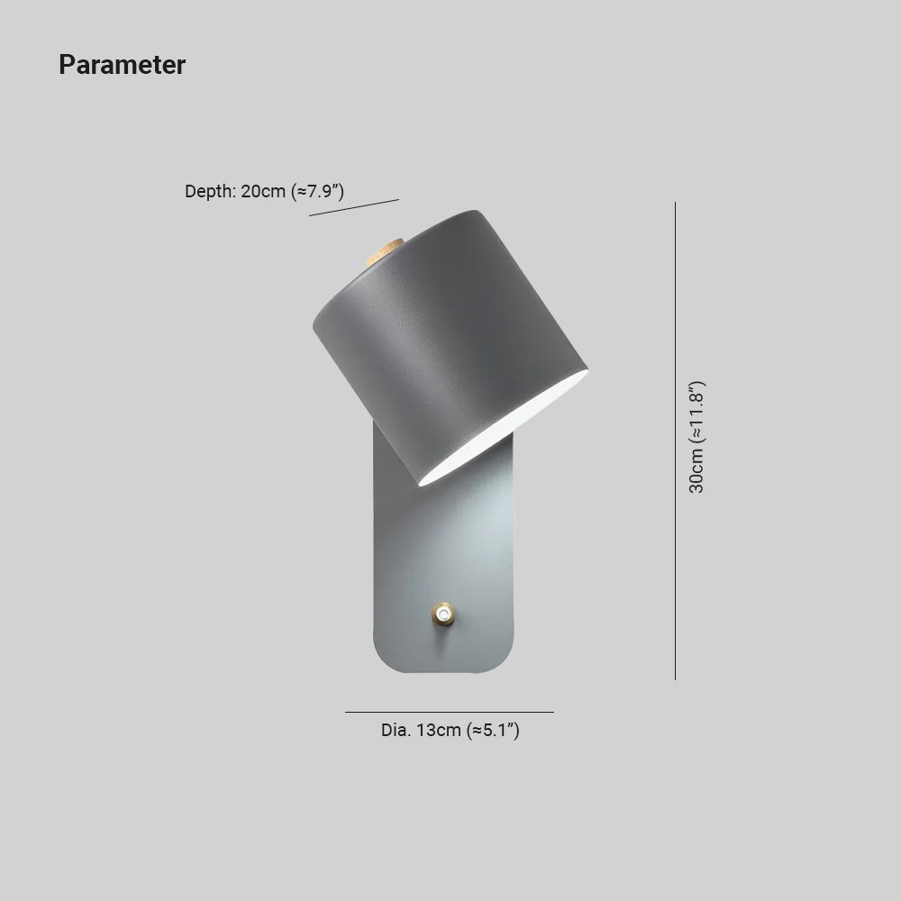 Quella Applique Murale Cylindrique Rotative - Neutralighting