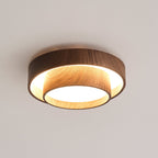 Wavin Plafonnier Double Anneaux Couleur Noyer - Neutralighting