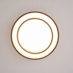 Wavin Plafonnier Double Anneaux Couleur Noyer - Neutralighting