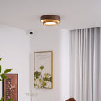 Wavin Plafonnier Double Anneaux Couleur Noyer - Neutralighting