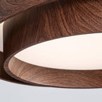 Wavin Plafonnier Double Anneaux Couleur Noyer - Neutralighting