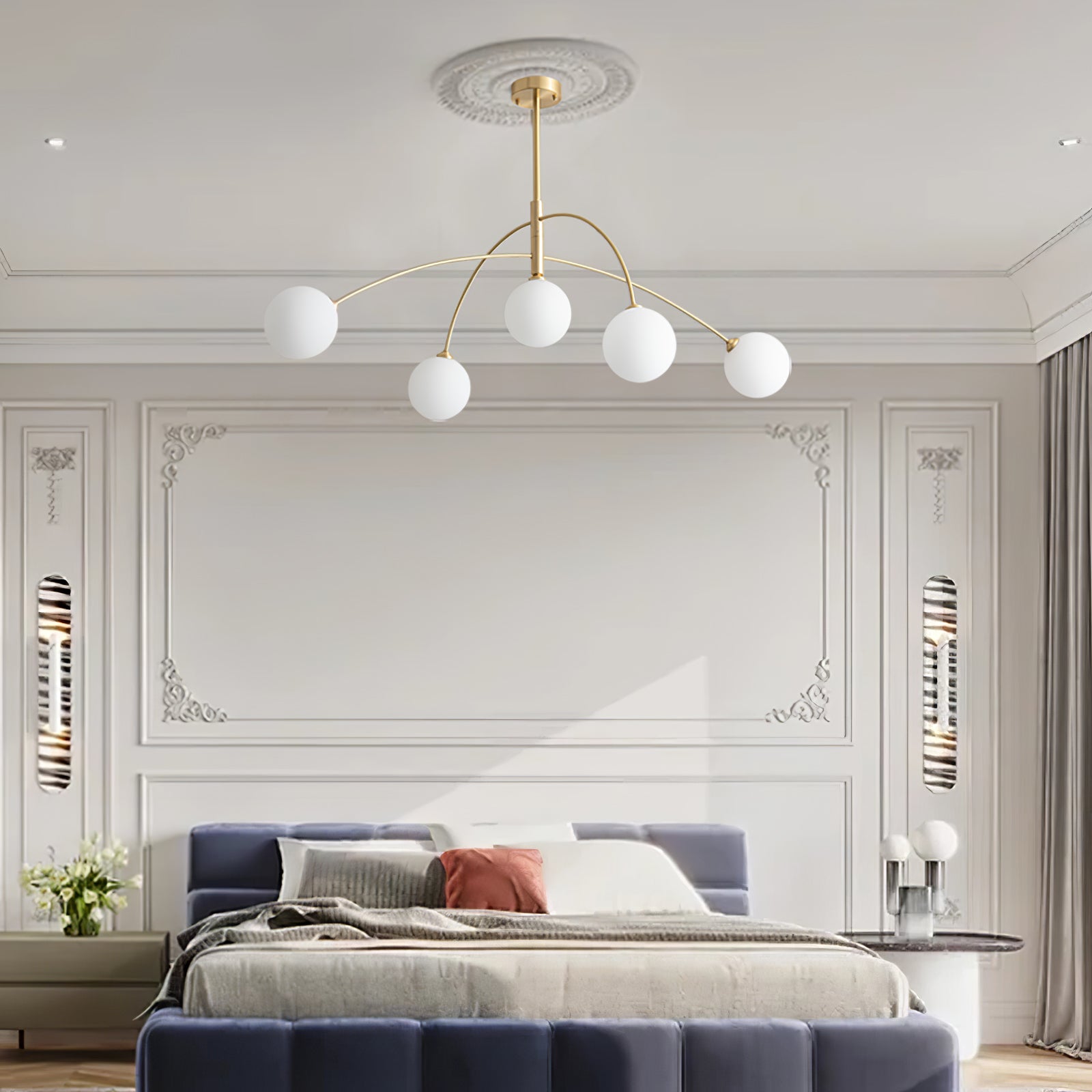 Lustra Chandelier Valentina Arc Laiton Élégant - Neutralighting