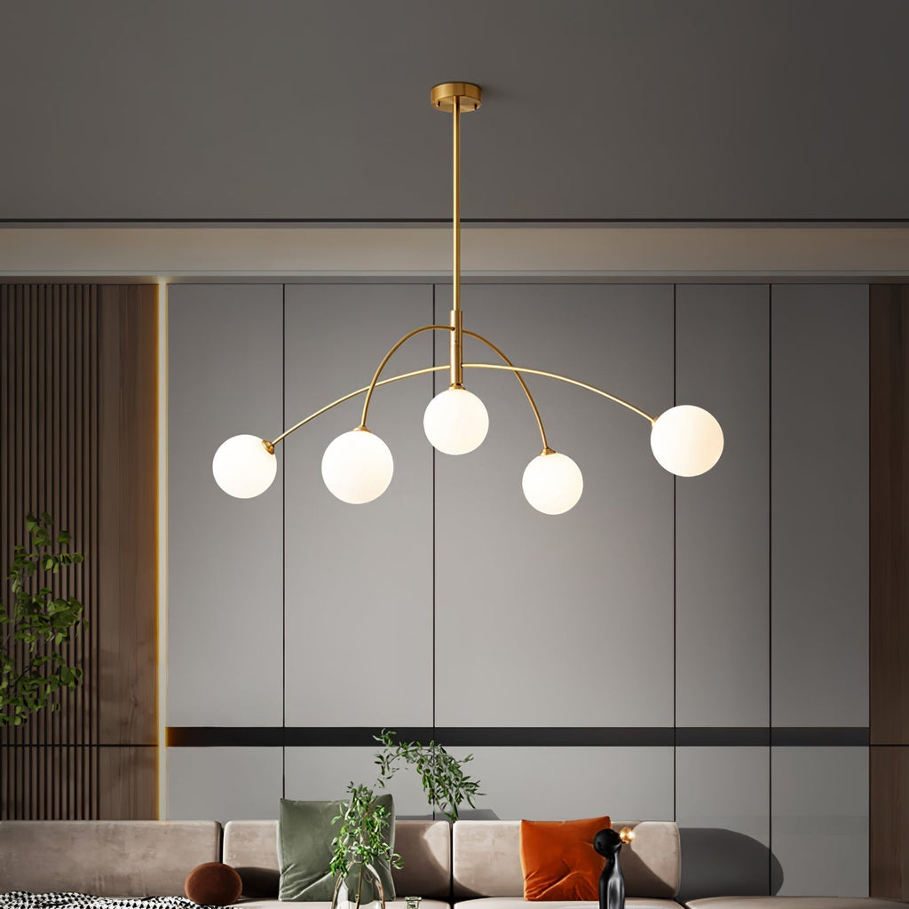 Lustra Chandelier Valentina Arc Laiton Élégant - Neutralighting