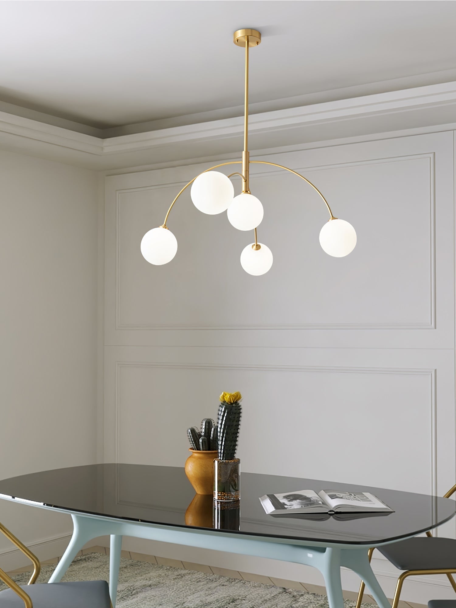 Lustra Chandelier Valentina Arc Laiton Élégant - Neutralighting