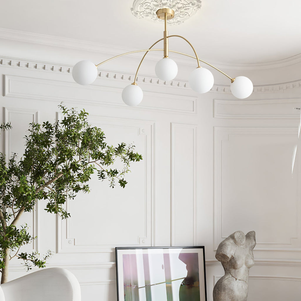 Lustra Chandelier Valentina Arc Laiton Élégant - Neutralighting