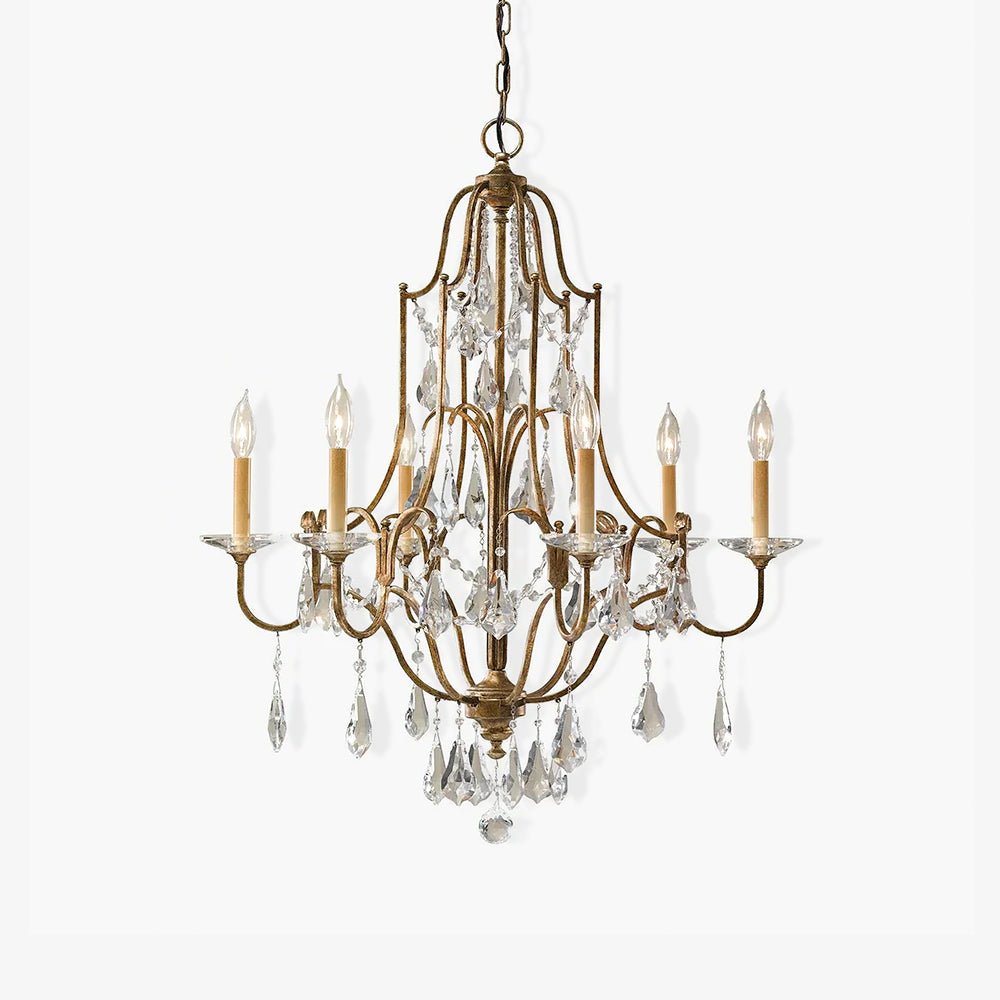 Lustra Chandelier en Fer Cristal Candelabre Vintage - Neutralighting