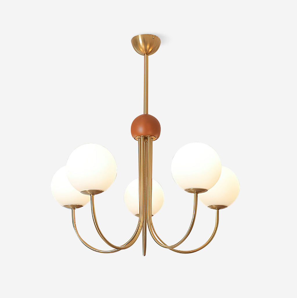 Candil Lustre moderne en laiton et verre globe - Neutralighting