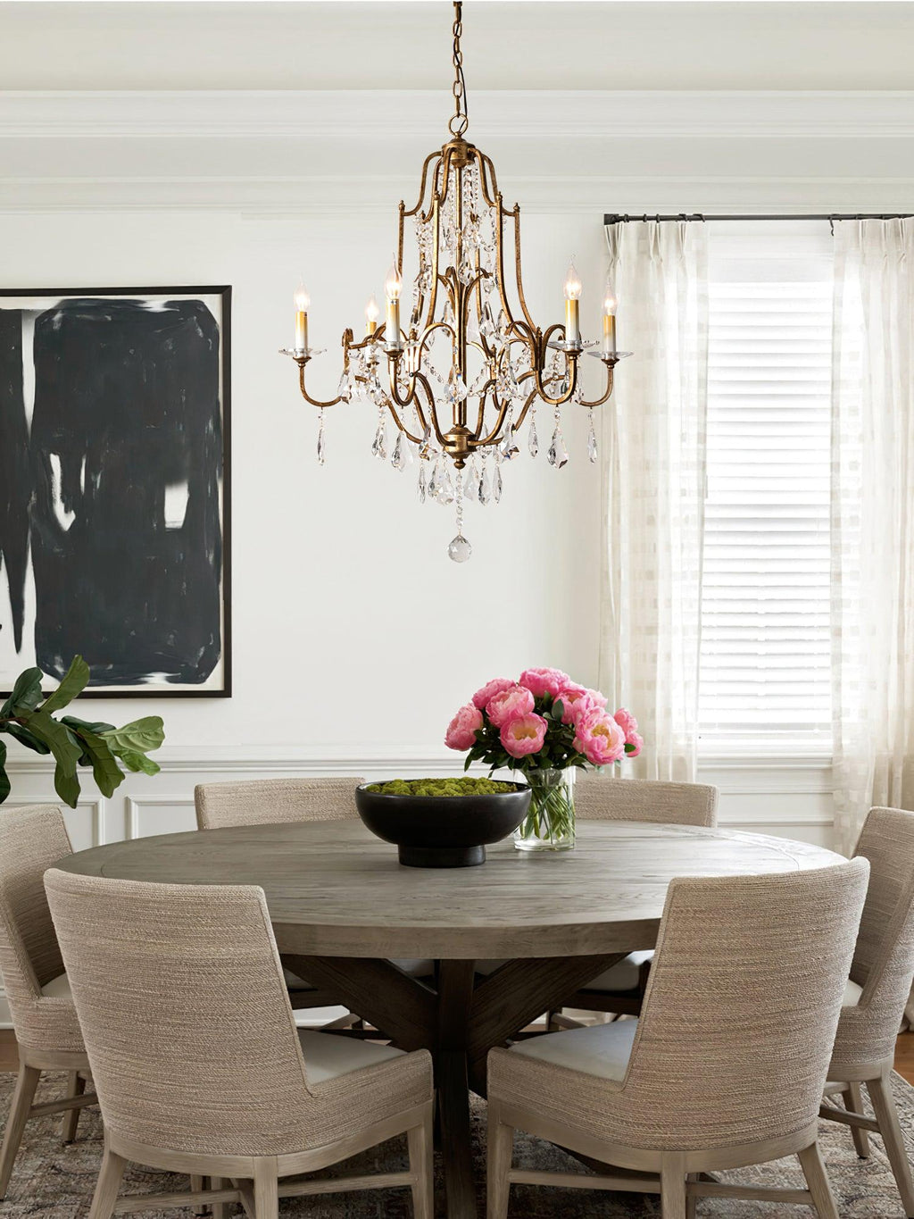 Lustra Chandelier en Fer Cristal Candelabre Vintage - Neutralighting