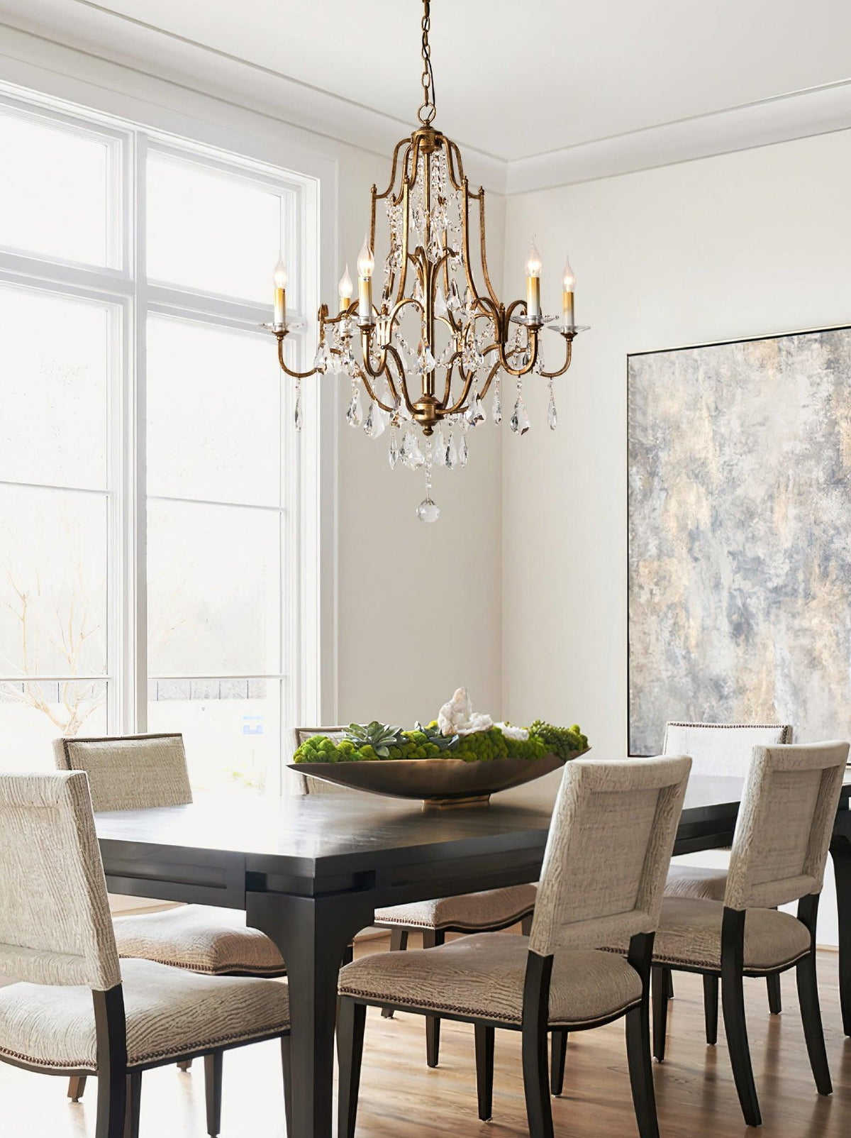 Lustra Chandelier en Fer Cristal Candelabre Vintage - Neutralighting