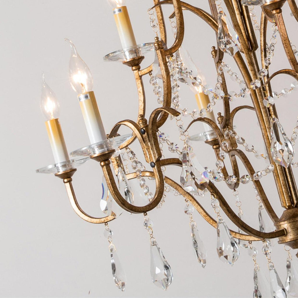Lustra Chandelier en Fer Cristal Candelabre Vintage - Neutralighting