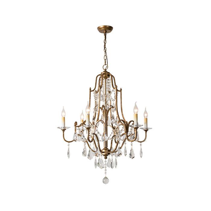 Lustra Chandelier en Fer Cristal Candelabre Vintage - Neutralighting
