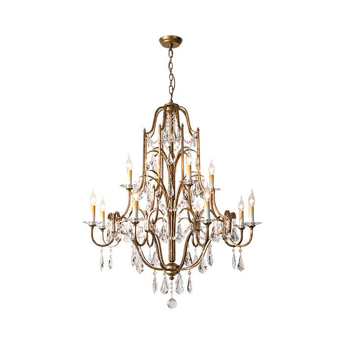 Lustra Chandelier en Fer Cristal Candelabre Vintage - Neutralighting