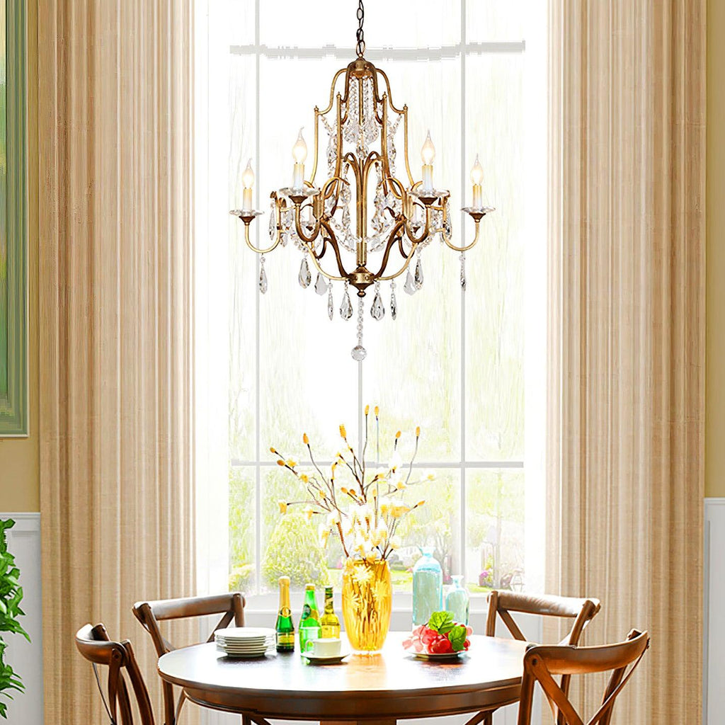 Lustra Chandelier en Fer Cristal Candelabre Vintage - Neutralighting