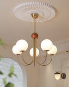 Candil Lustre moderne en laiton et verre globe - Neutralighting