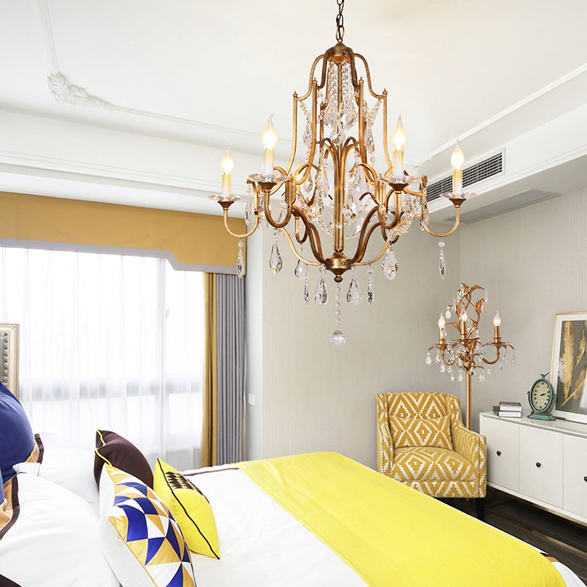 Lustra Chandelier en Fer Cristal Candelabre Vintage - Neutralighting