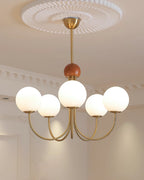 Candil Lustre moderne en laiton et verre globe - Neutralighting