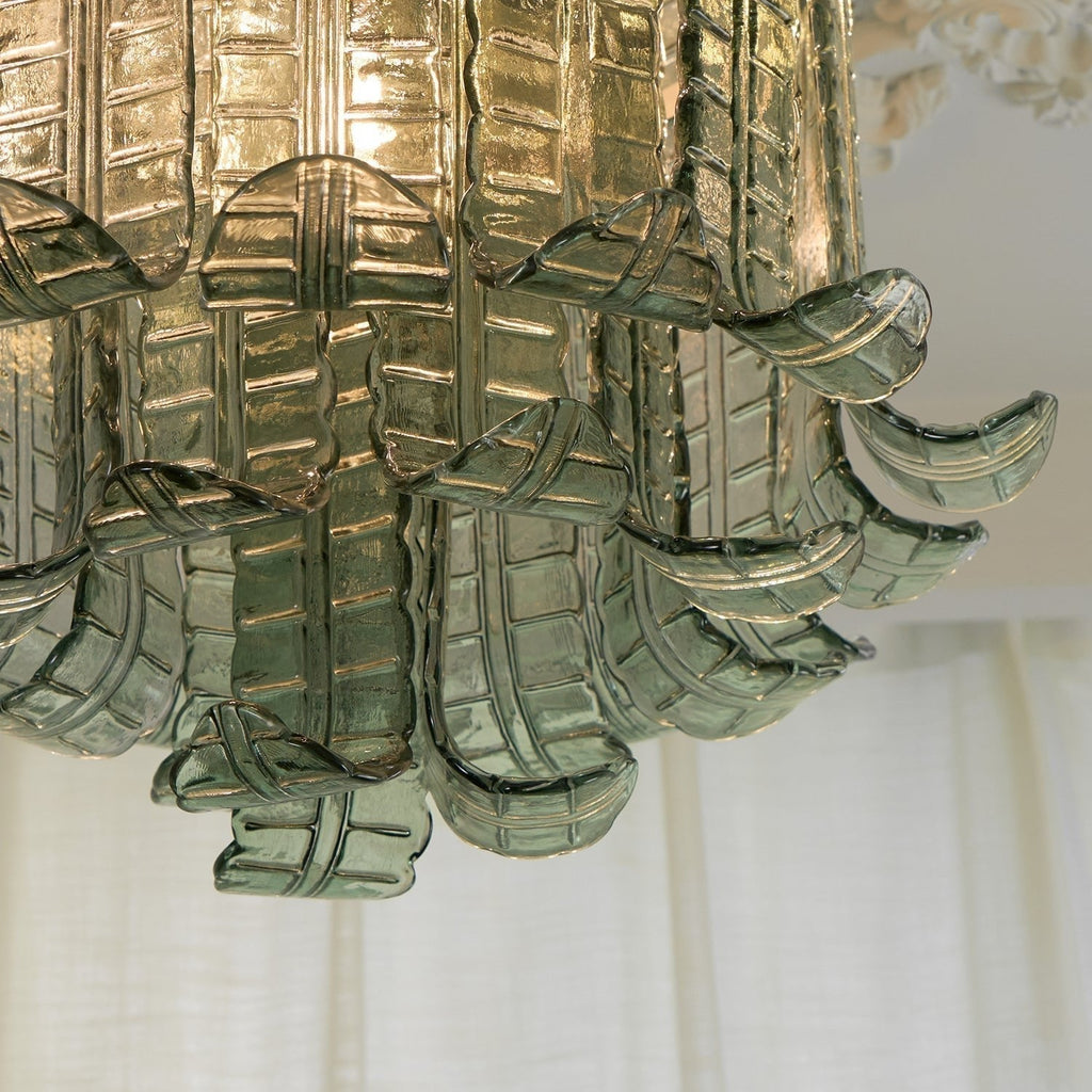 Aurora Lampe de Plafond en Verre Murano Pétale Vintage - Neutralighting