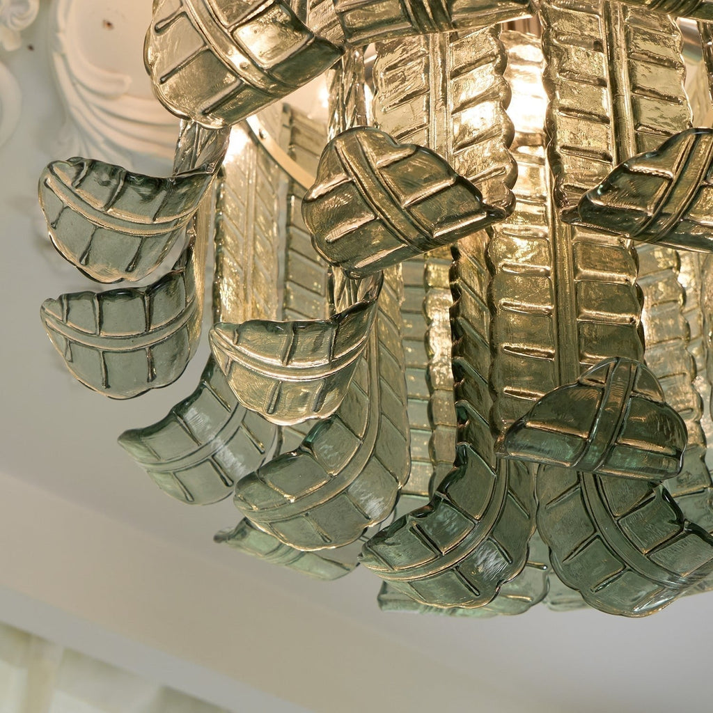 Aurora Lampe de Plafond en Verre Murano Pétale Vintage - Neutralighting