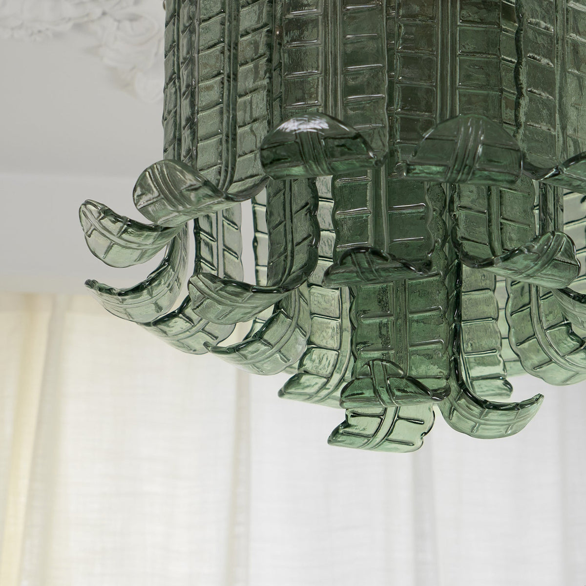 Aurora Lampe de Plafond en Verre Murano Pétale Vintage - Neutralighting