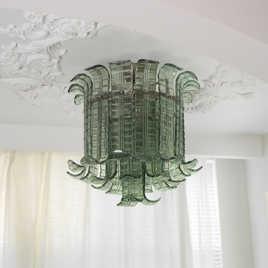 Aurora Lampe de Plafond en Verre Murano Pétale Vintage - Neutralighting