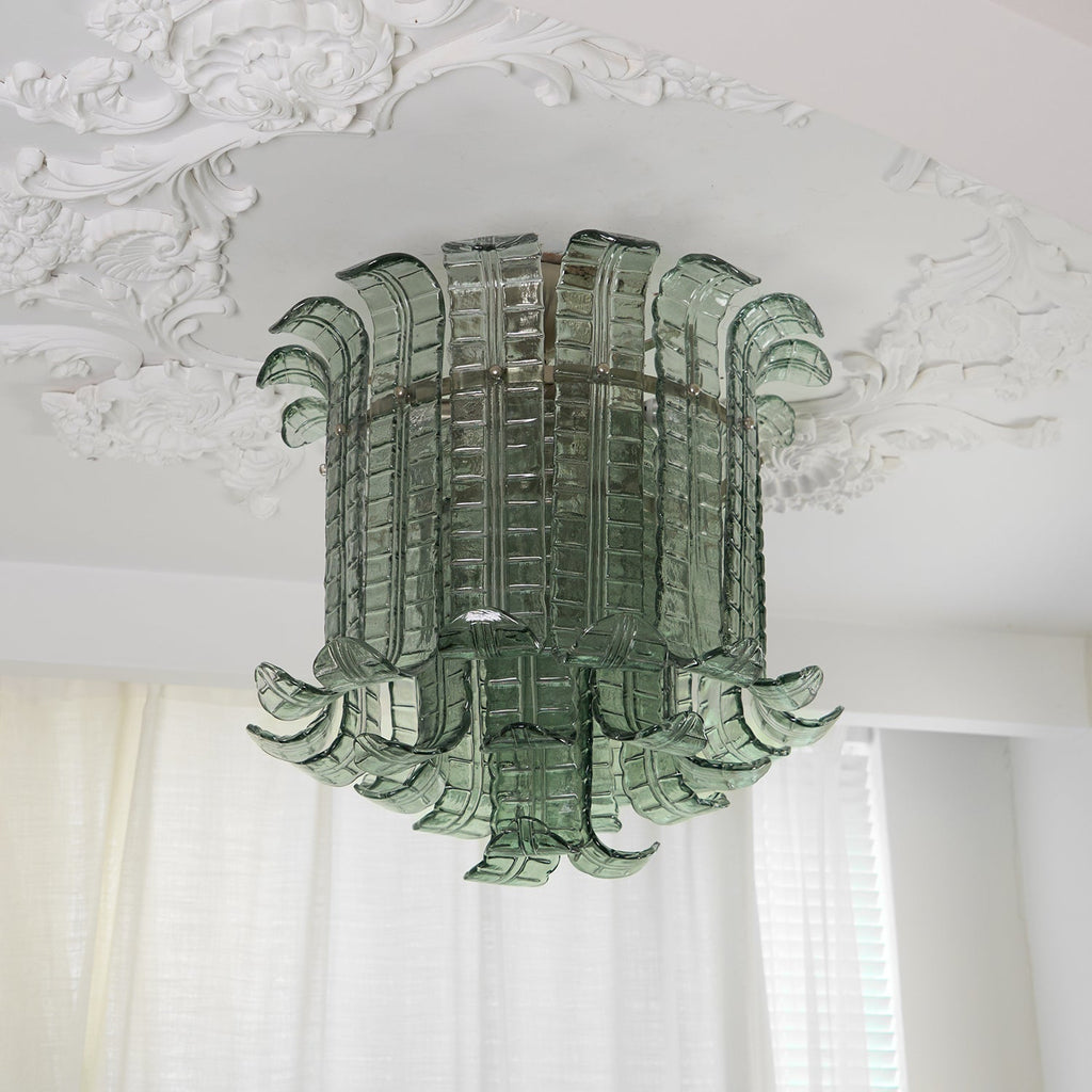 Aurora Lampe de Plafond en Verre Murano Pétale Vintage - Neutralighting