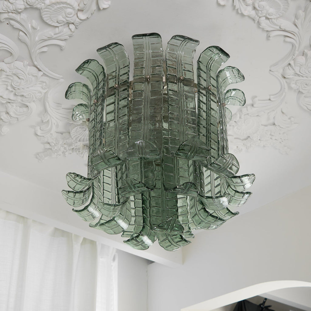 Aurora Lampe de Plafond en Verre Murano Pétale Vintage - Neutralighting