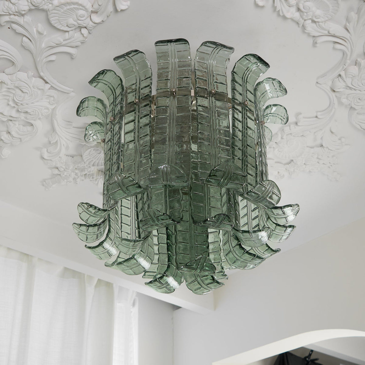 Aurora Lampe de Plafond en Verre Murano Pétale Vintage - Neutralighting