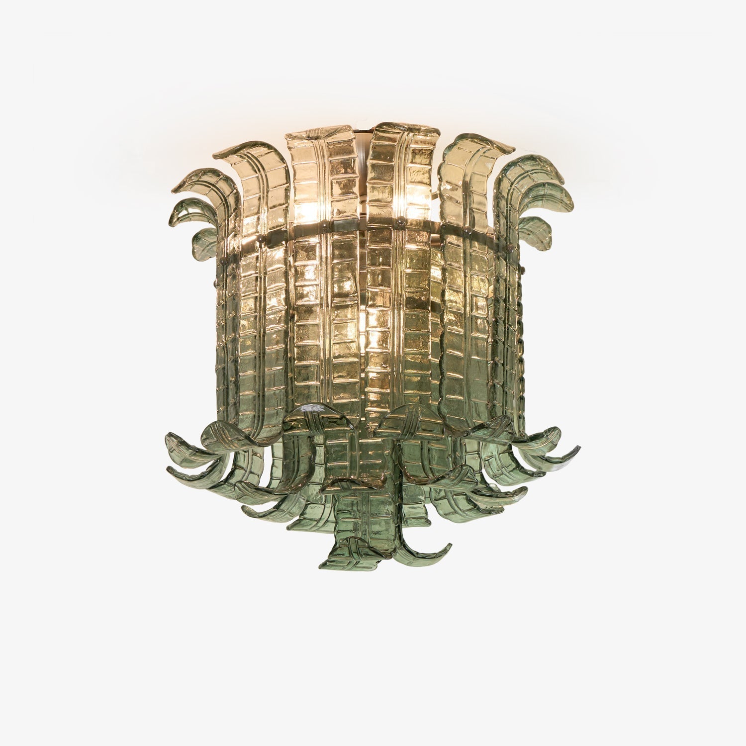 Aurora Lampe de Plafond en Verre Murano Pétale Vintage - Neutralighting