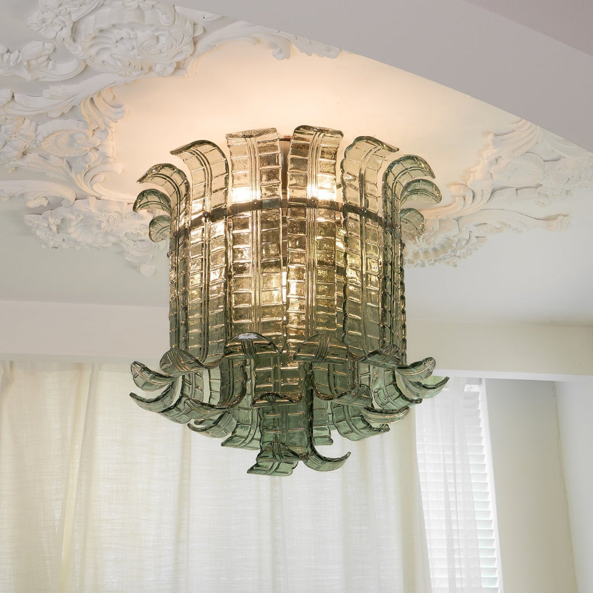 Aurora Lampe de Plafond en Verre Murano Pétale Vintage - Neutralighting