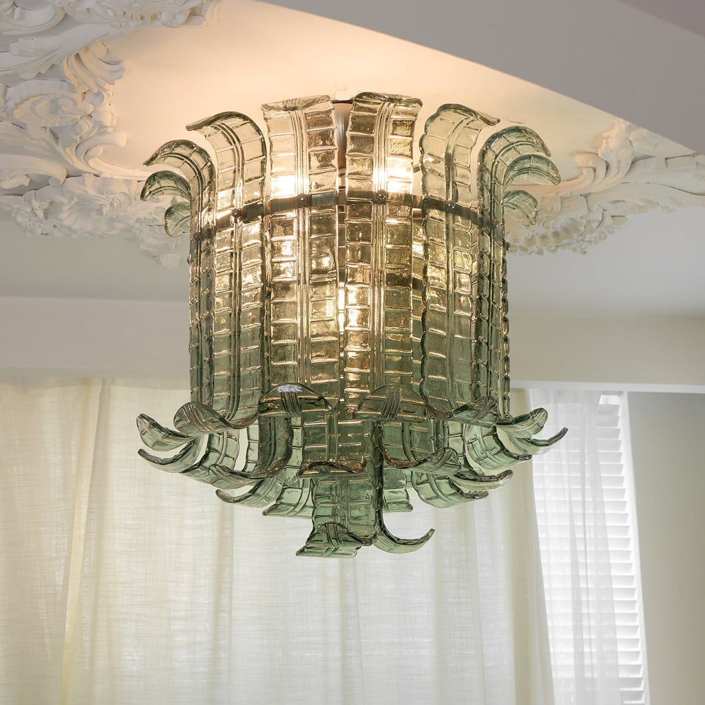Aurora Lampe de Plafond en Verre Murano Pétale Vintage - Neutralighting