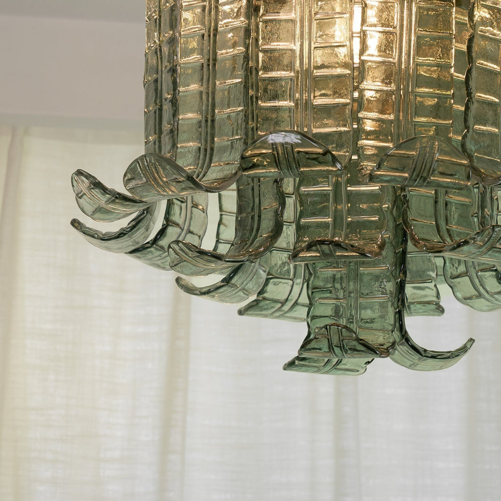 Aurora Lampe de Plafond en Verre Murano Pétale Vintage - Neutralighting