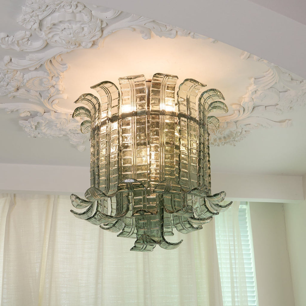 Aurora Lampe de Plafond en Verre Murano Pétale Vintage - Neutralighting