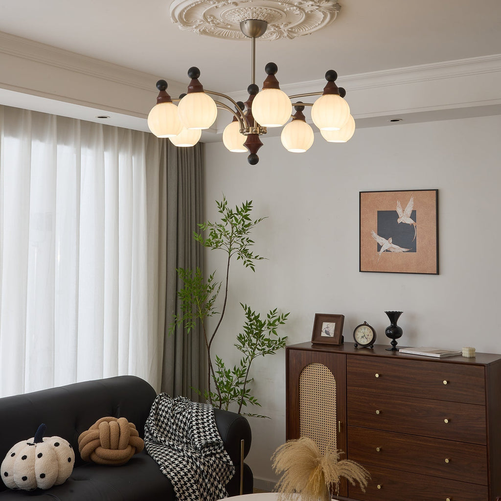 Zosilara Chandelier en Bois Traditionnel - Neutralighting