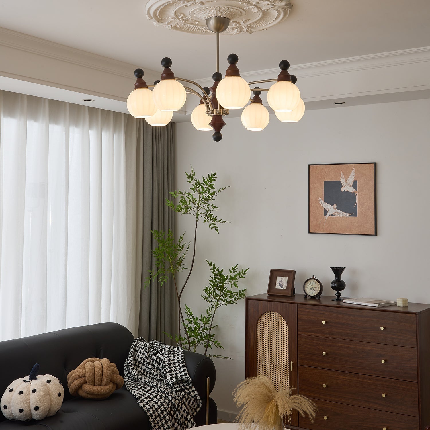 Zosilara Chandelier en Bois Traditionnel - Neutralighting