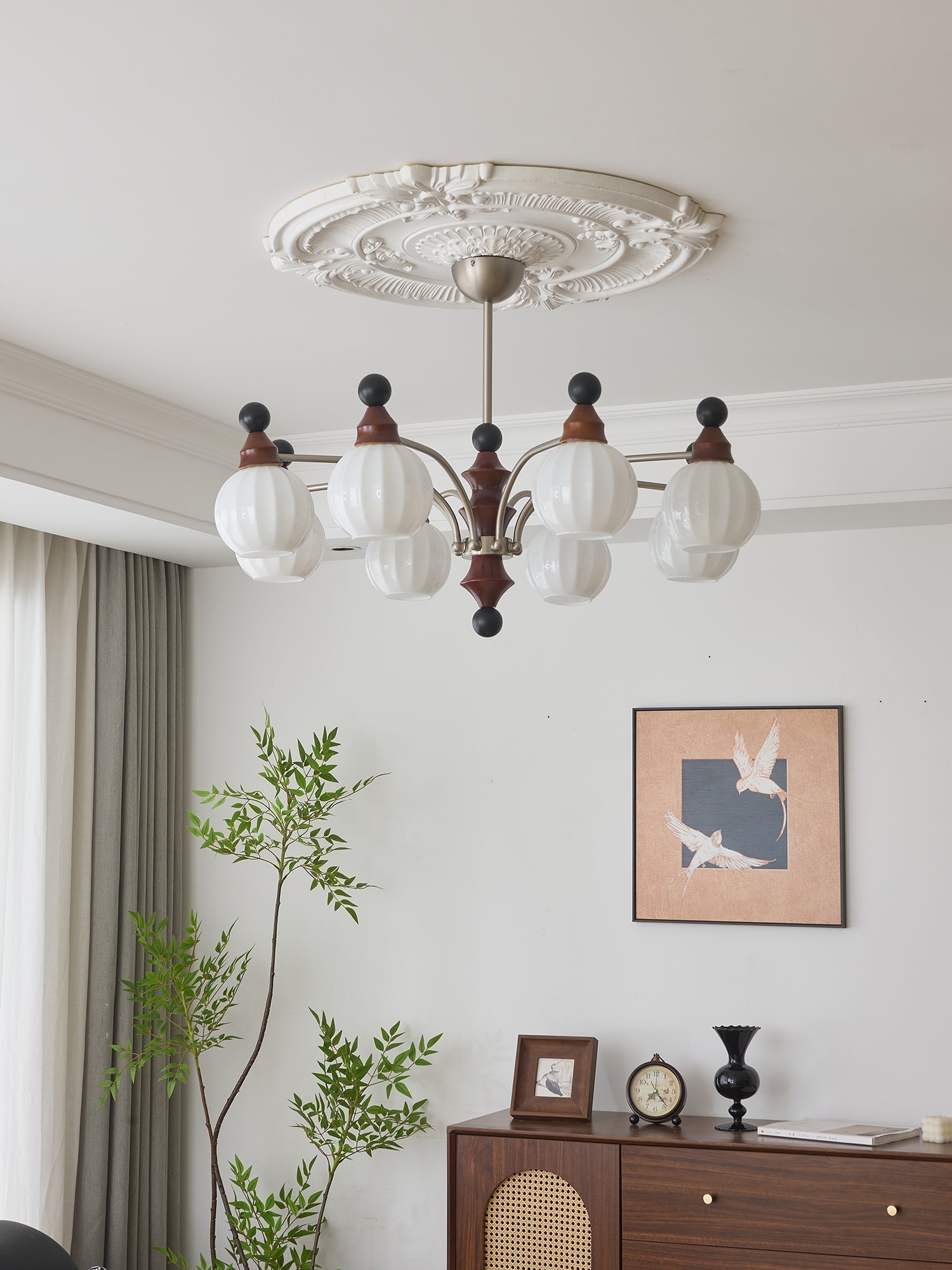 Zosilara Chandelier en Bois Traditionnel - Neutralighting