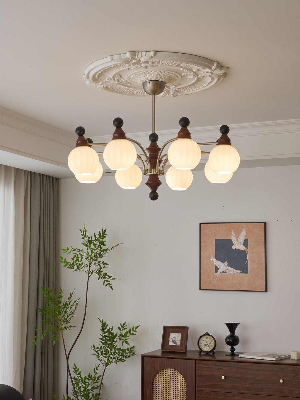 Zosilara Chandelier en Bois Traditionnel - Neutralighting