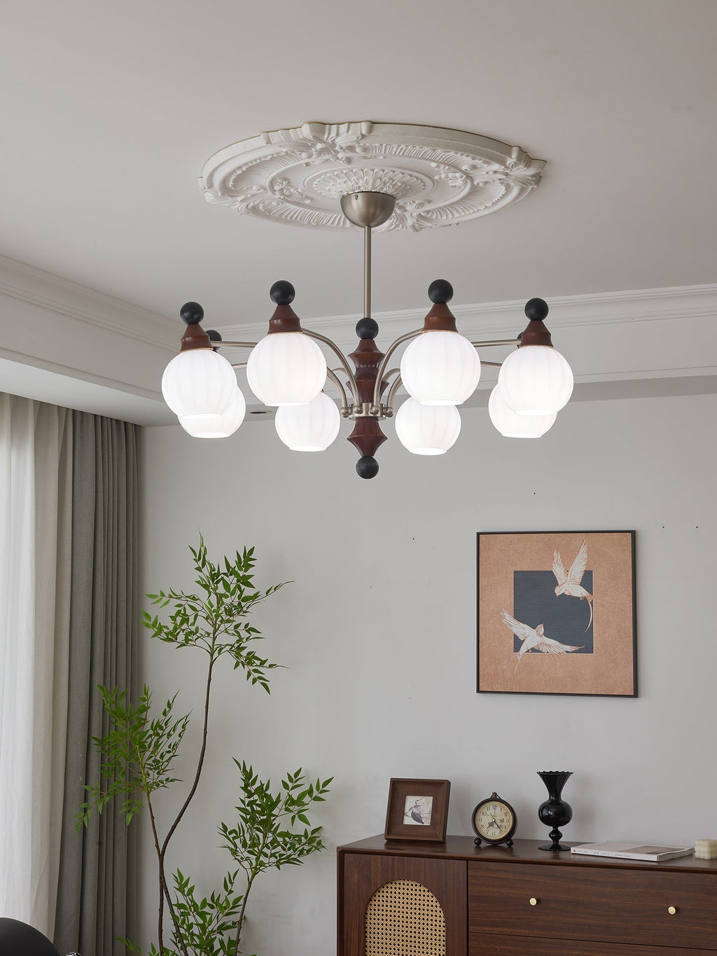 Zosilara Chandelier en Bois Traditionnel - Neutralighting